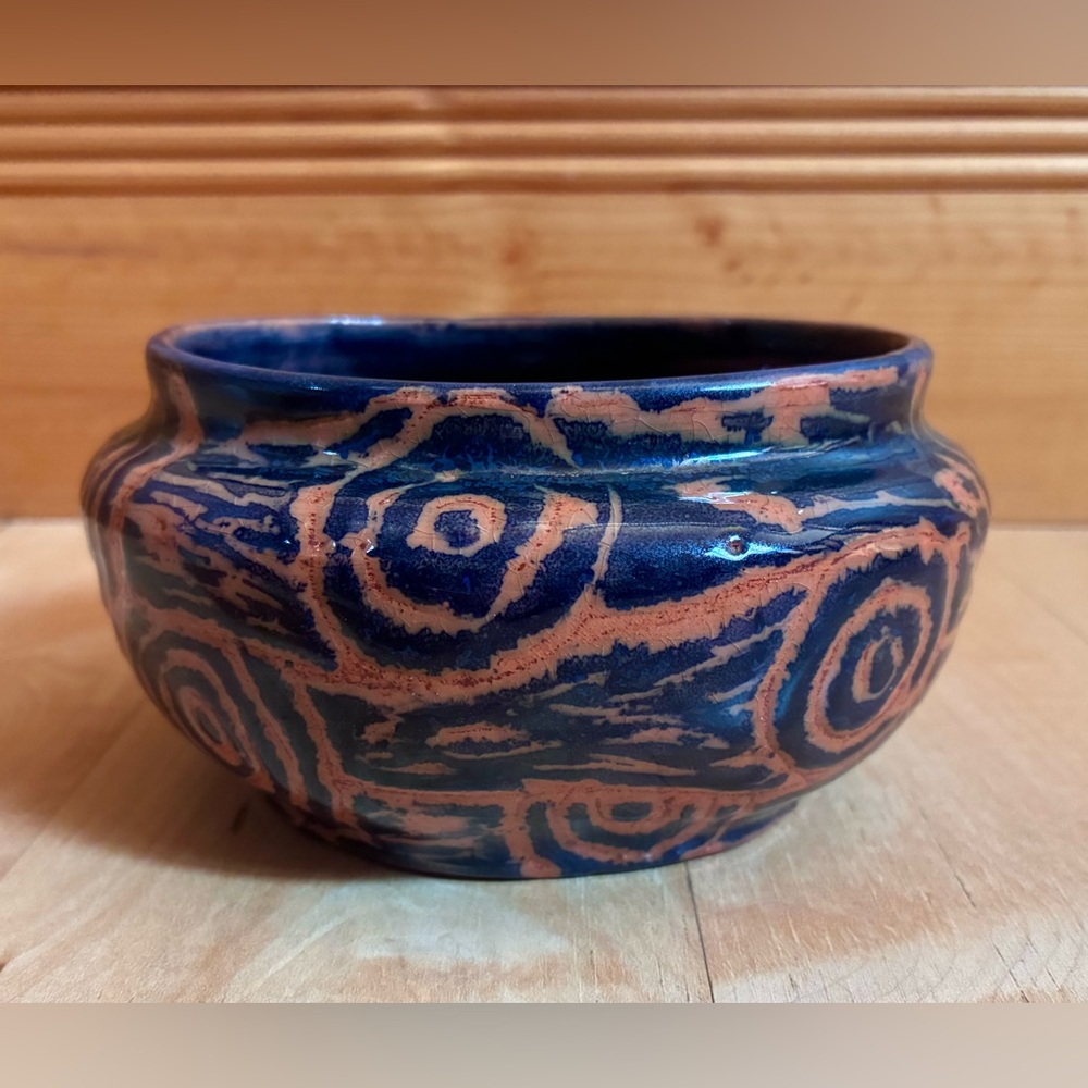 Vintage ceramic handmade mid century modern dish.